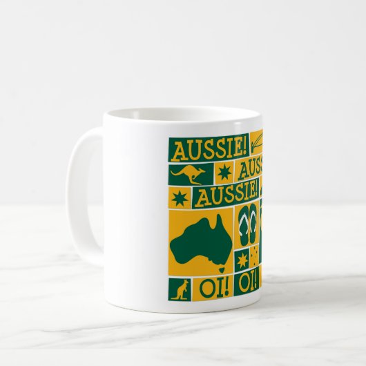 Australischer Tag Kaffeetasse (Vorderseite Links)