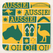 Australischer Tag Rechteckiger Pappuntersetzer (Vorderseite)