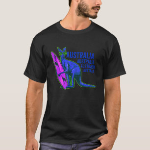 Australischer Tag Retro Vintag Kangaroo Männer Fra T-Shirt