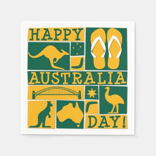 Australischer Tag Serviette (Vorderseite)