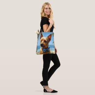 Australischer Terrier am Strand Geschenk für Hunde Tasche