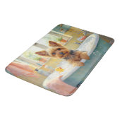 Australischer Terrier Badezeit-Spaß Badezimmer-Dek Badematte (Schrägansicht)