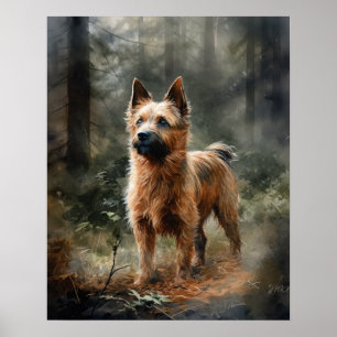 Australischer Terrier Dog Art Print Poster