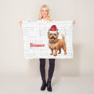 Australischer Terrier Dog mit Namen Weihnachtsfeie Fleecedecke