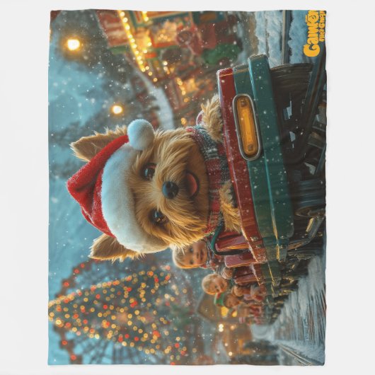 Australischer Terrier Dog Roller Untersetzer Weihn Fleecedecke (Vorderseite)