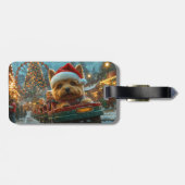 Australischer Terrier Dog Roller Untersetzer Weihn Gepäckanhänger (Rückseite horizontal)