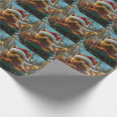 Australischer Terrier Dog Roller Untersetzer Weihn Geschenkpapier (Ecke)