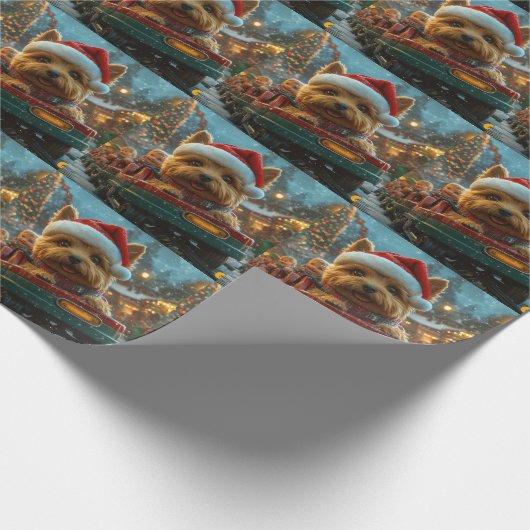 Australischer Terrier Dog Roller Untersetzer Weihn Geschenkpapier (Ecke)