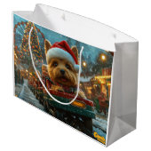 Australischer Terrier Dog Roller Untersetzer Weihn Große Geschenktüte (Rückseite Schrägansicht)