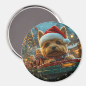 Australischer Terrier Dog Roller Untersetzer Weihn Magnet (Vorderseite/Rückseite)