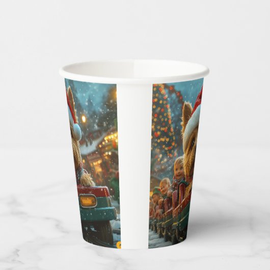 Australischer Terrier Dog Roller Untersetzer Weihn Pappbecher (Links)