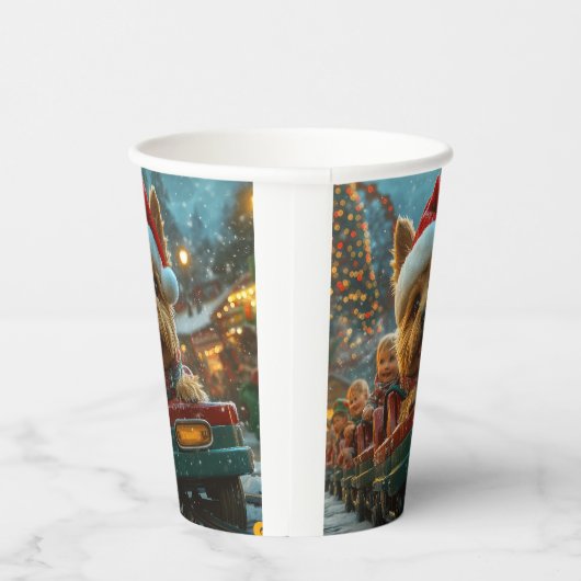 Australischer Terrier Dog Roller Untersetzer Weihn Pappbecher (Rechts)