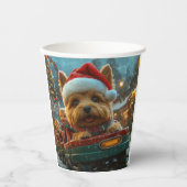 Australischer Terrier Dog Roller Untersetzer Weihn Pappbecher (Vorderseite)