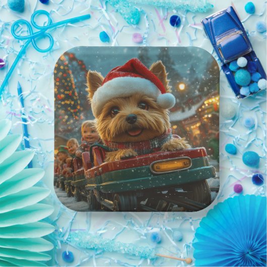 Australischer Terrier Dog Roller Untersetzer Weihn Pappteller (Party)