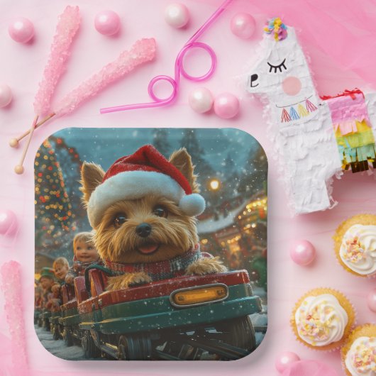 Australischer Terrier Dog Roller Untersetzer Weihn Pappteller (Party)