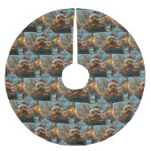 Australischer Terrier Dog Roller Untersetzer Weihn Polyester Weihnachtsbaumdecke (Vorderseite)