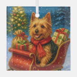 Australischer Terrier Feiertag Metall-Ornament Ornament Aus Glas