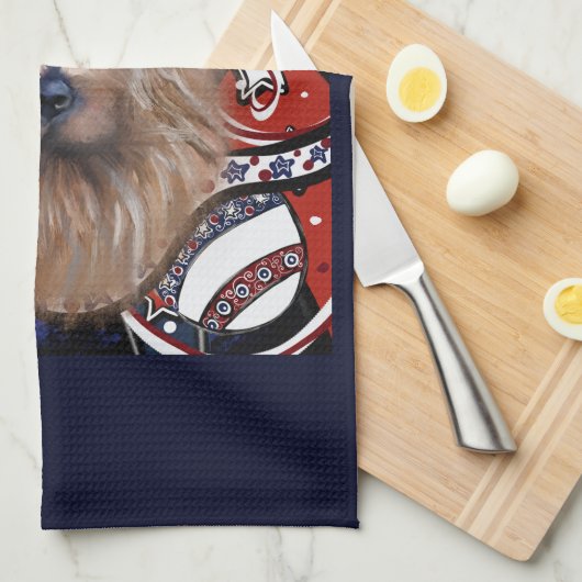 AUSTRALISCHER TERRIER GESCHIRRTUCH (Viertel Falte)