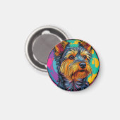 Australischer Terrier Hund Magnet (Vorderseite/Rückseite)