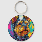 Australischer Terrier Hund Schlüsselanhänger (Rückseite)