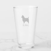 Australischer Terrier-HundeSilhouette Glas (Rückseite)