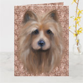 AUSTRALISCHER TERRIER KARTE (Gelbe Blume)