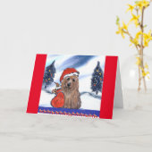 AUSTRALISCHER TERRIER KARTE (Gelbe Blume)