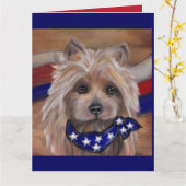 AUSTRALISCHER TERRIER KARTE (Gelbe Blume)