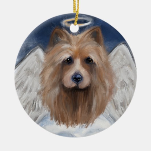 AUSTRALISCHER TERRIER KERAMIK ORNAMENT (Vorne)