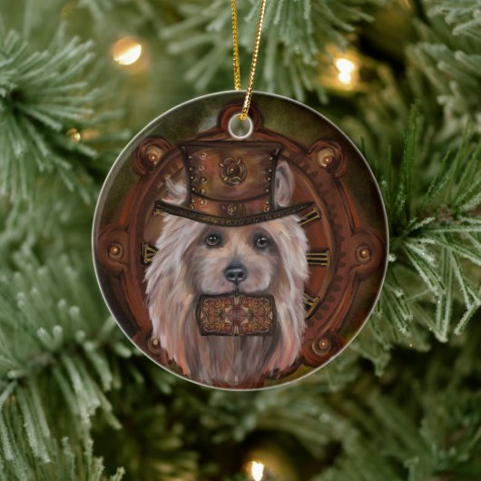 AUSTRALISCHER TERRIER KERAMIK ORNAMENT (Baum)