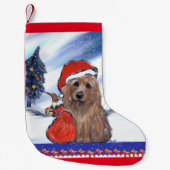 AUSTRALISCHER TERRIER KLEINER WEIHNACHTSSTRUMPF (Vorderseite)