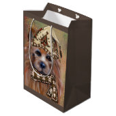 AUSTRALISCHER TERRIER MITTLERE GESCHENKTÜTE (Rückseite Schrägansicht)