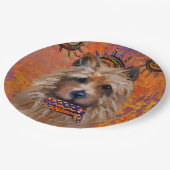 Australischer Terrier         Pappteller (Schrägansicht)
