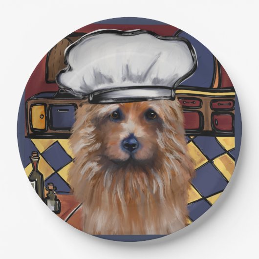 Australischer Terrier Pappteller (Vorderseite)