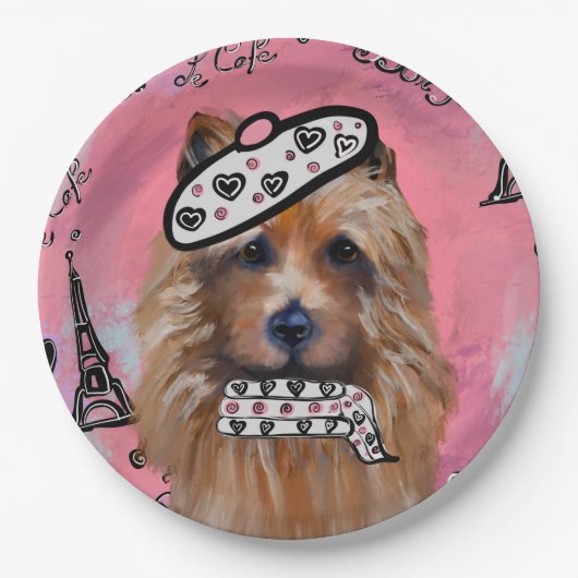 Australischer Terrier Pappteller (Vorderseite)