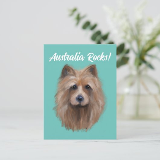 AUSTRALISCHER TERRIER POSTKARTE (Stehend Vorderseite)