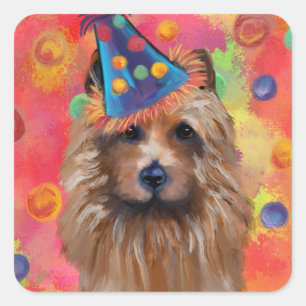 Australischer Terrier Quadratischer Aufkleber