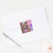 AUSTRALISCHER TERRIER QUADRATISCHER AUFKLEBER (Umschlag)
