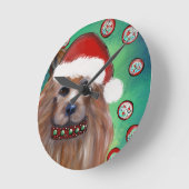 AUSTRALISCHER TERRIER RUNDE WANDUHR (Winkel)