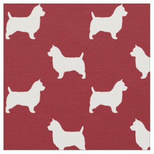Australischer Terrier-Silhouette-Muster Stoff