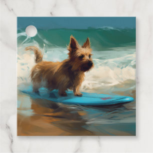Australischer Terrier Strand Surfen Malerei Geschenkanhänger