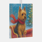 Australischer Terrier Urlaub Ornament Aus Glas (Vorderseite Rechts)