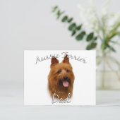 Australischer Terrier Vater 2 Postkarte (Stehend Vorderseite)