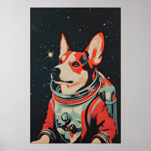 Australischer Tierzüchterhund Astronaut Poster, Au Poster (Vorne)