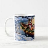 Australischer Tierzüchterhund Weihnachtsboot Urlau Kaffeetasse (Links)