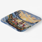 Australischer Tierzüchterhund Weihnachtsboot Urlau Pappteller (Gewinkelt)