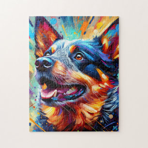 Australischer Treibhund Bunter Acryldruck Puzzle