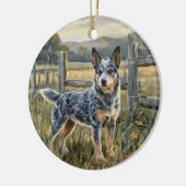 Australischer Treibhund Keramik Ornament (Links)