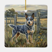 Australischer Treibhund Keramikornament (Rückseite)