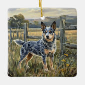 Australischer Treibhund Keramikornament (Vorderseite)